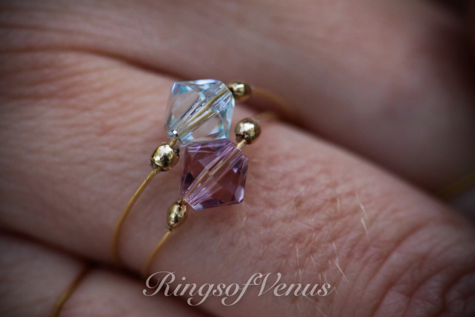 Purple Stacking Ring Delicate Ring Gold Stacking Rings - Etsy