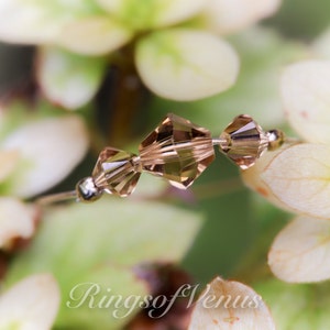 FREE SHIPPING Gold Swarovski ring, Swarovski crystals, gold stack ring, gold stacking ring, thin delicate ring, delicate gold ring, thin