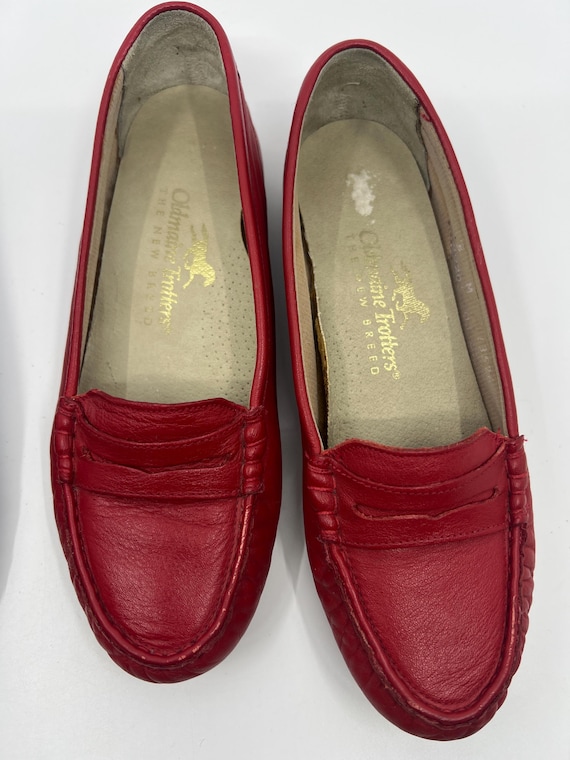 Women's Size 5 Vintage Leather Loafers: Blue and … - image 7