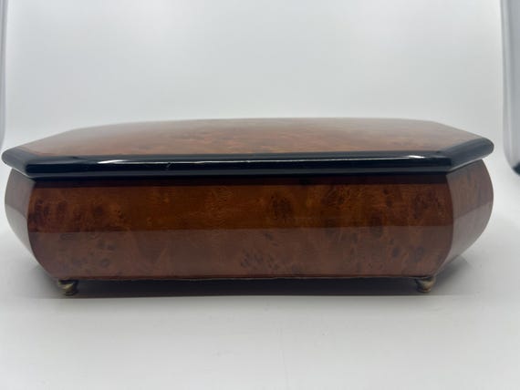 Burl Wood Box, Lacquered Jewelry Box, Vintage - image 11