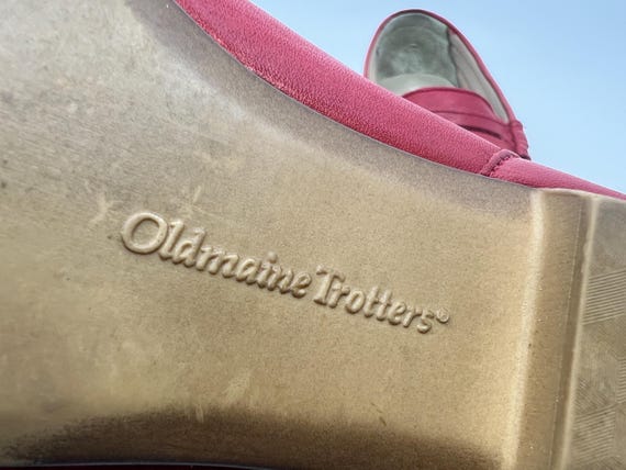 Women's Size 5 Vintage Leather Loafers: Blue and … - image 6