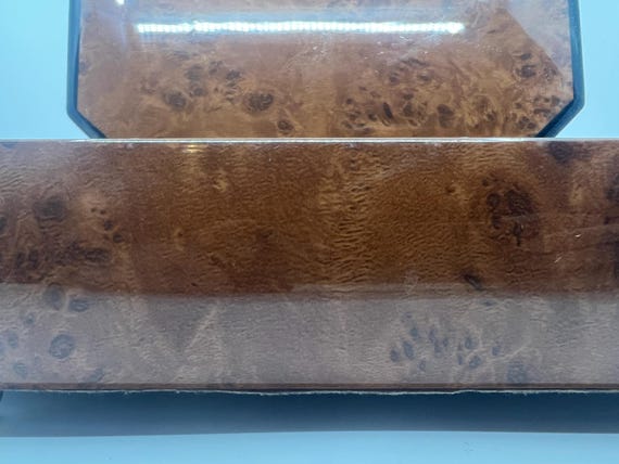 Burl Wood Box, Lacquered Jewelry Box, Vintage - image 10