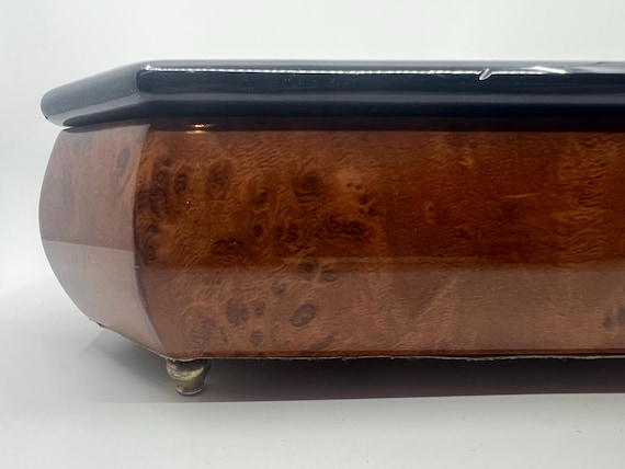 Burl Wood Box, Lacquered Jewelry Box, Vintage - image 7