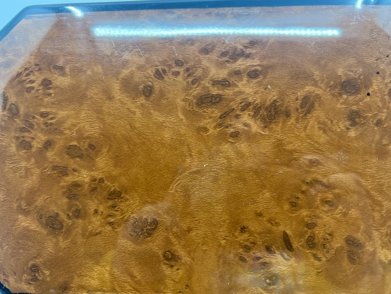 Burl Wood Box, Lacquered Jewelry Box, Vintage - image 3