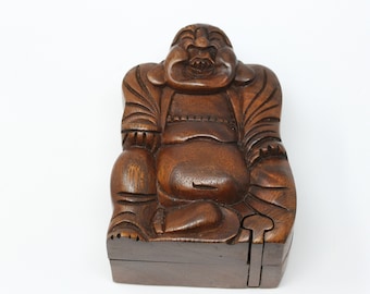 Happy Buddha Wooden Puzzle Box