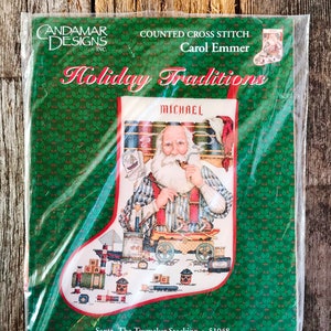 Santa The Toymaker Stocking Counted Cross Stitch Candamar Designs Holiday Traditions 51048 Crewel Embroidery NEW IN PACKAGE