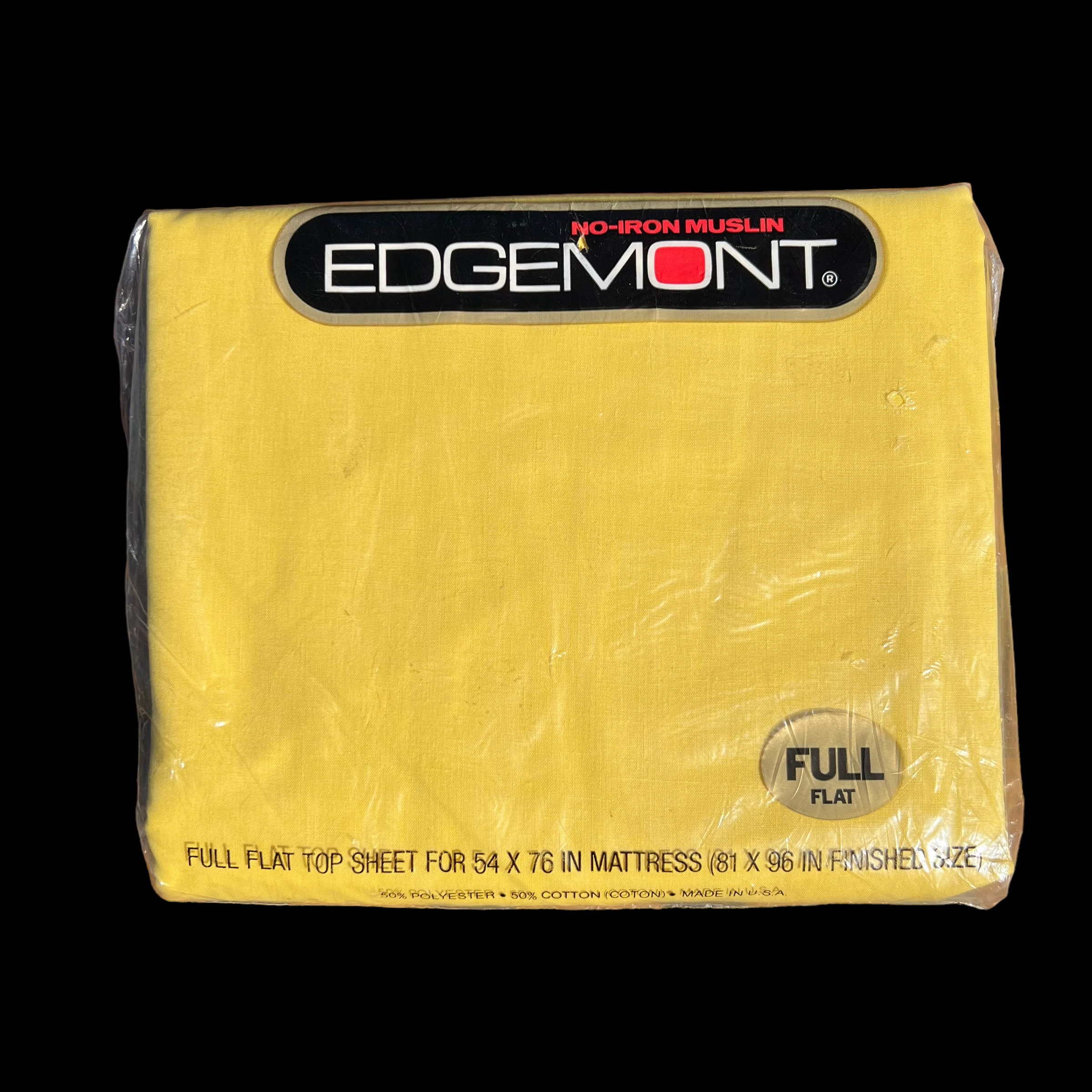 Edgemont Solid Yellow Flat Full Size Sheet No Iron Muslin 130 Thread ...