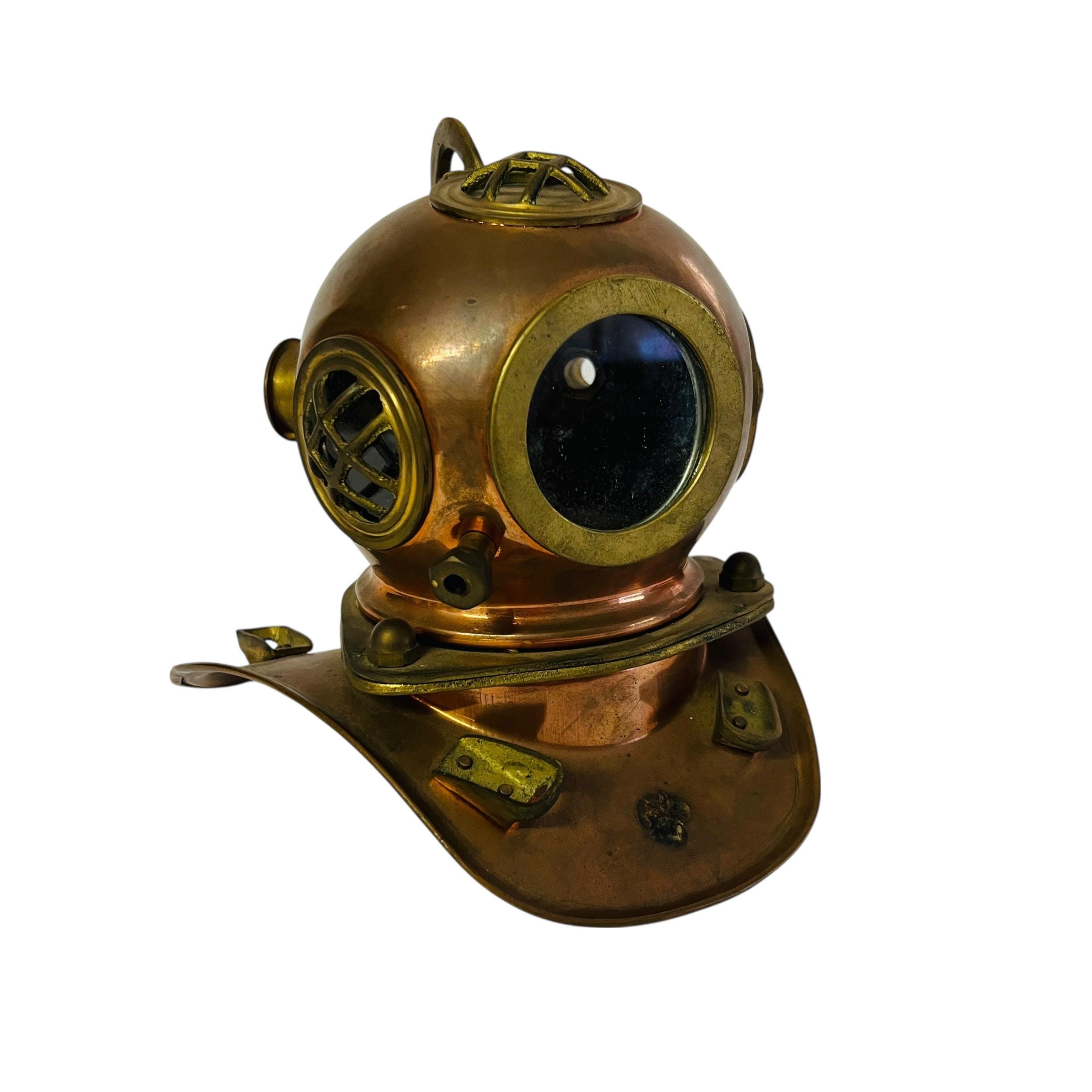 1970s Rolex Dealer Display Copper & Brass Diver's Helmet
