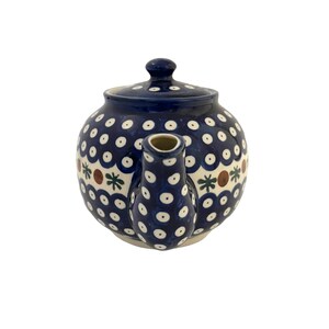 Polish Pottery Cheese Lady From Boleslawiec - Hand-Painted Stoneware Cheese Dome, 6.85" Diameter