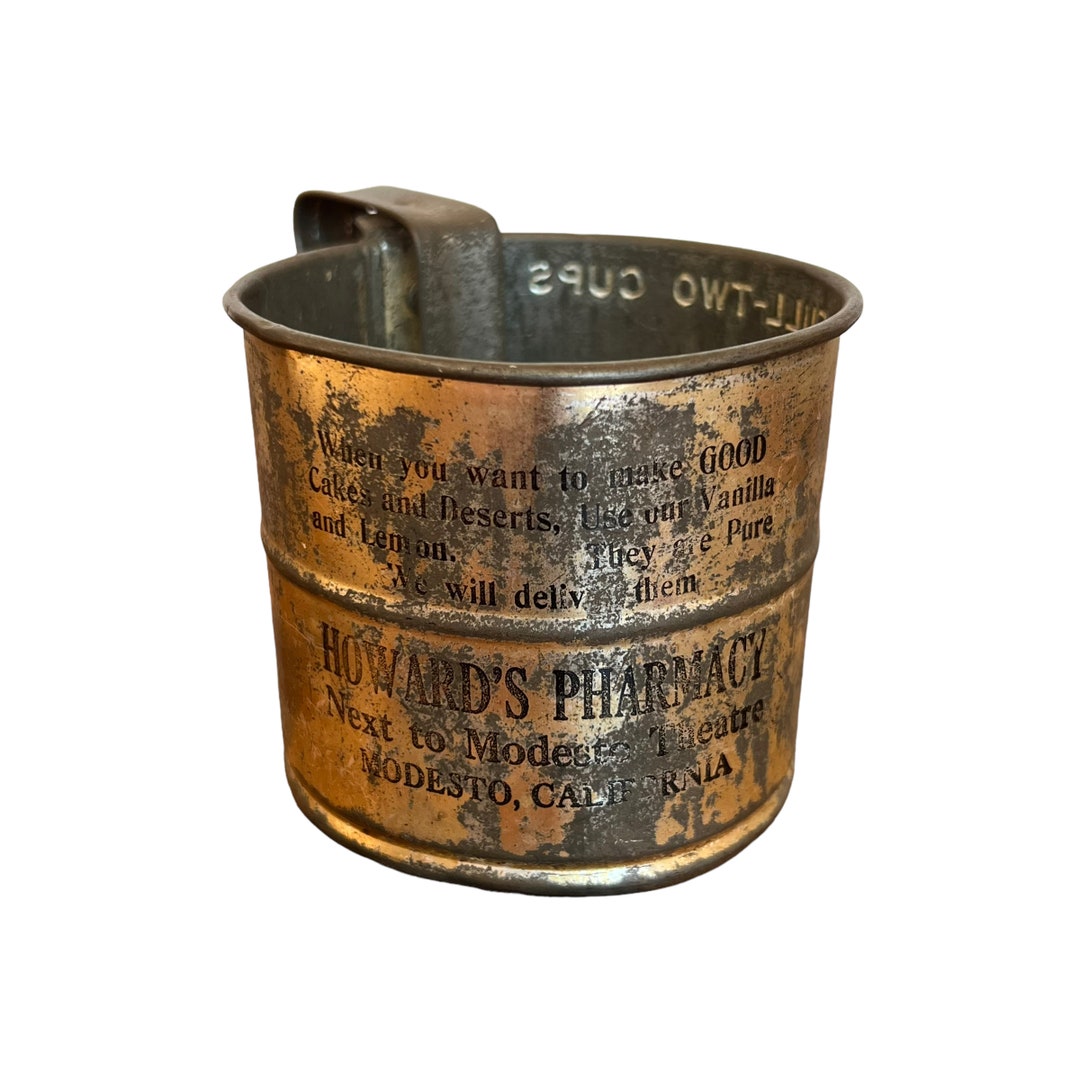 Antique Flour Sifter Howard's Pharmacy Modesto California Etsy