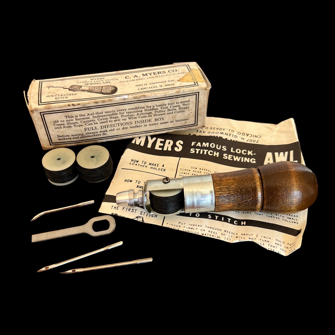 C. A. Myers Co. Famous Lock Stitch Sewing Awl for Leather Etsy