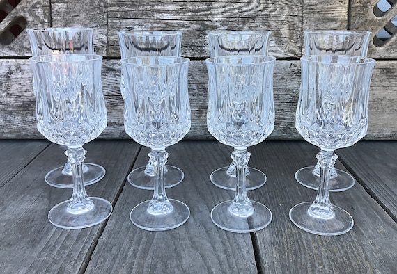 VINTAGE CRYSTAL GLASSES: Cristal D'arques Durand Longchamp Glassware  Collection Cut Crystal Stemware Several Styles Available 