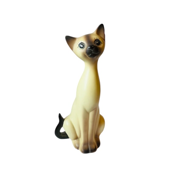 Norcrest Japan Siamese Cat Mid Century MCM Porcelain Kitty Figurine