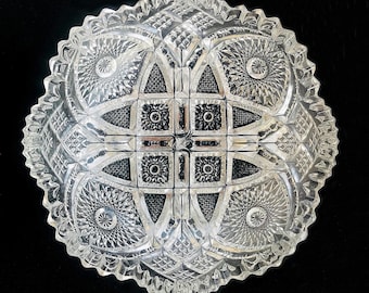Nucut Imperial Pressed Glass Bowl Antique EAPG Early American Pressed Glass