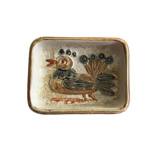 Takahashi KC Bird Tray Trinket Dish Japanese Stoneware