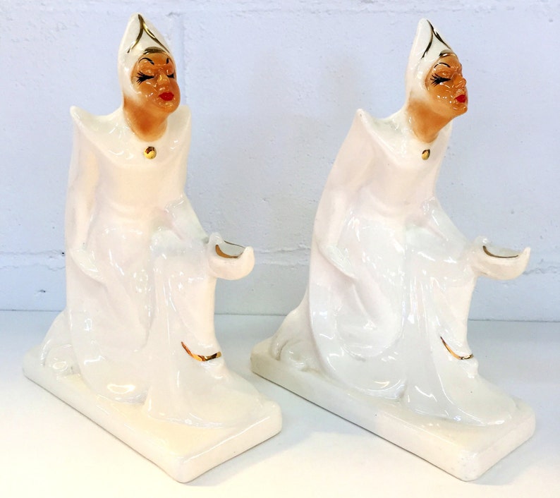 Ceramic Aladdin Genie Statues Pair of Figurines Kipp Ceramics | Etsy