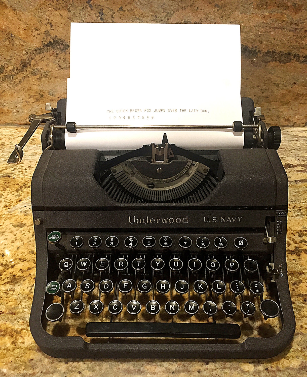 Neat 68’s U.S NAVY Dead stock Typewriter Rare Royal MD typewriter in perfect working order and fully