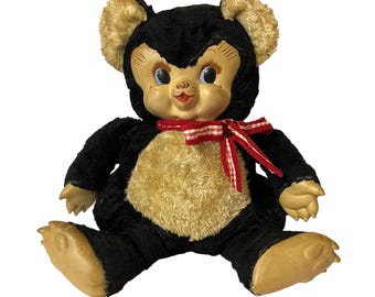 Vintage Rushton Brown Teddy Bear - Red Eyes RESERVED FOR Vintage Rushton Brown Teddy Bear - Red Eyes RESERVED FOR