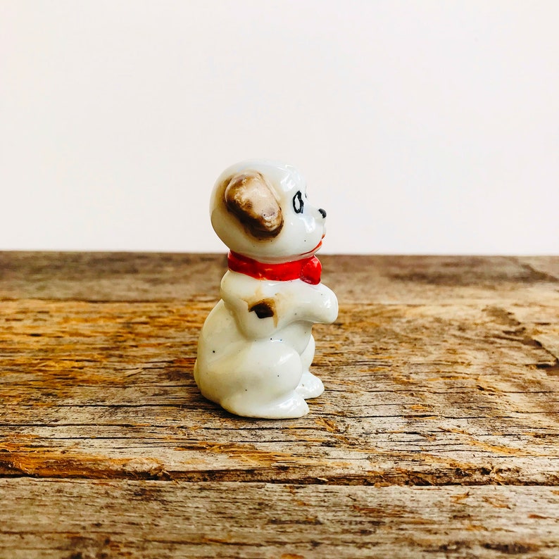 Miniature Porcelain Dog Figurine Made in Occupied Japan Etsy