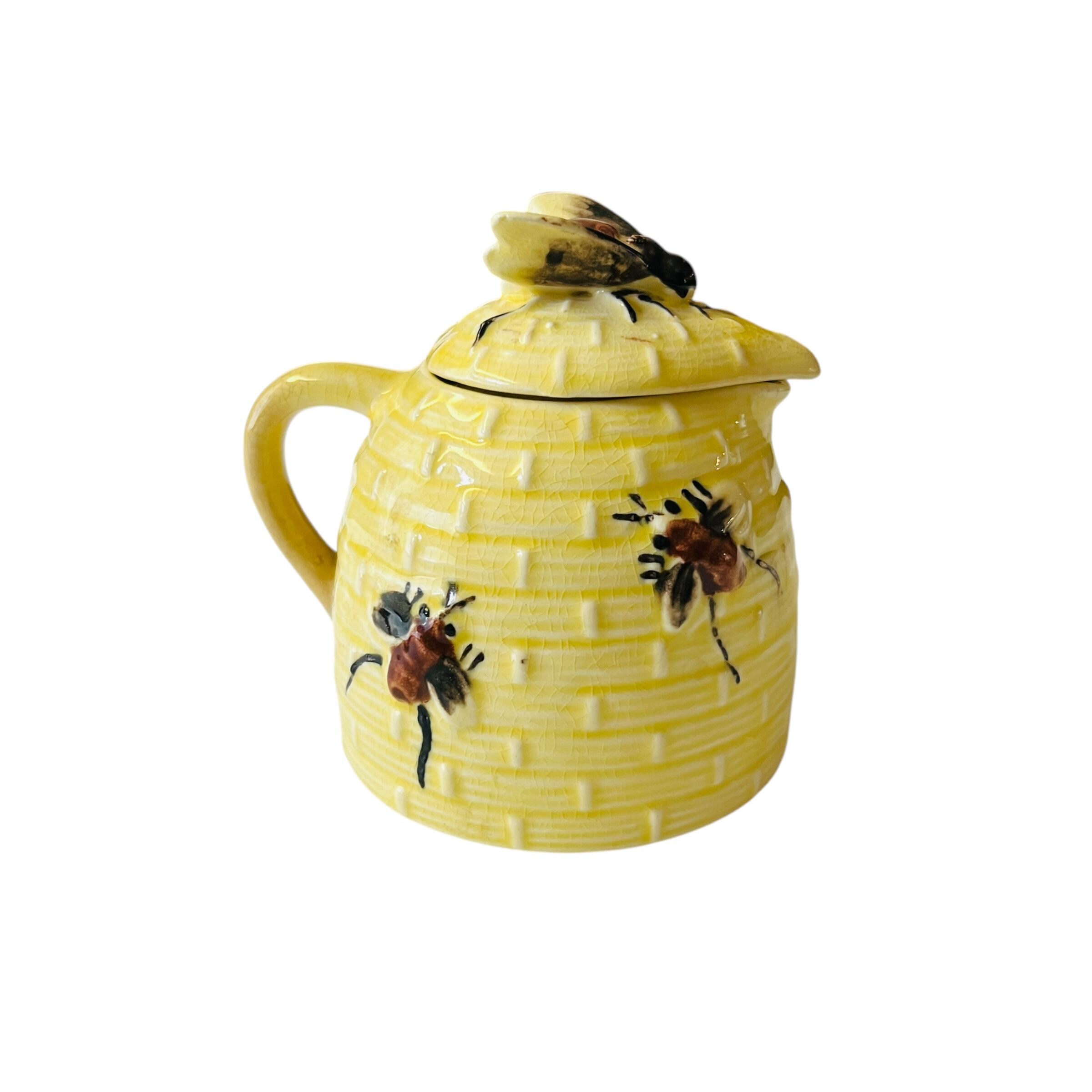 Bee Hive Shaped Honey Pitcher Vintage Ceramic 3D Bee Japan - Etsy