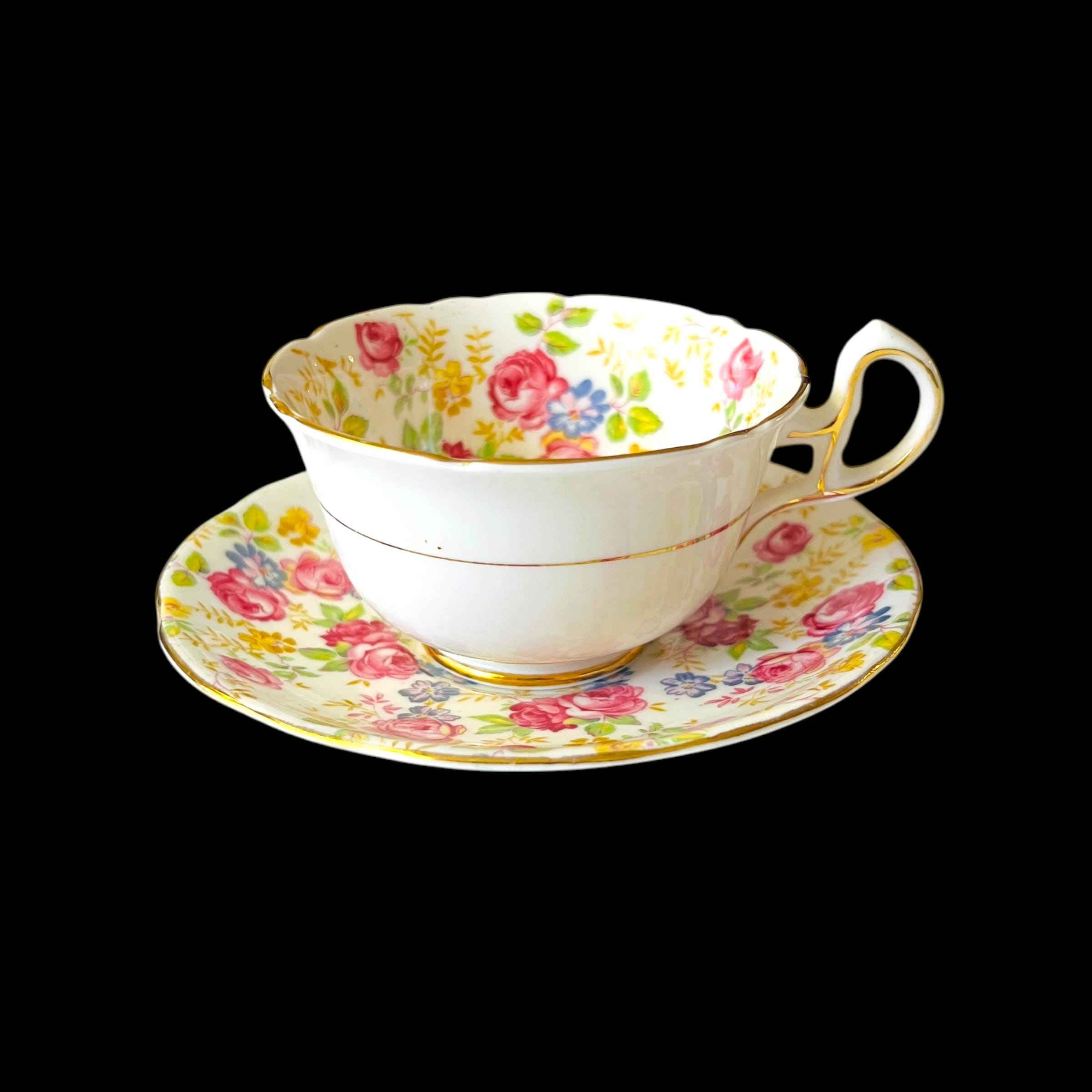 ロイヤルスタッフォード ジューンローズ チャイナ ティーカップ