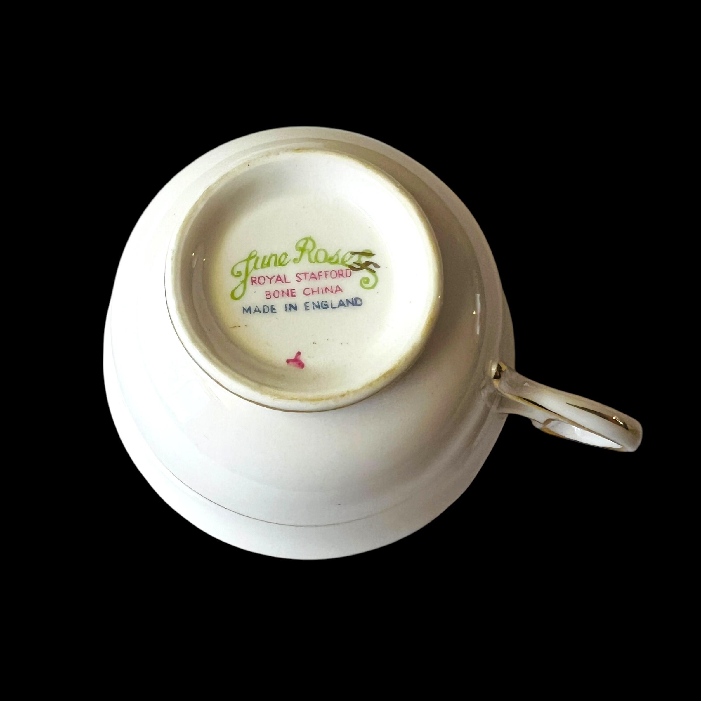ロイヤルスタッフォード ジューンローズ チャイナ ティーカップ
