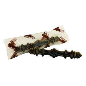 Ajax Scovill Brutalist Antique Brass Colored Metal Cabinet Door Handle Drawer Pulls 1960s 1970s Hardware 22 AVAILABLE