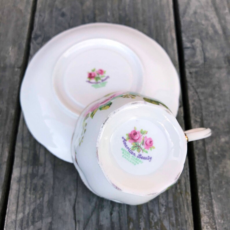 Royal Albert American Beauty Bone China Cup And Saucer Set Etsy
