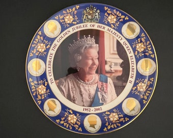 Queen Elizabeth II Golden Jubilee Commemorative Plate 1952-2002