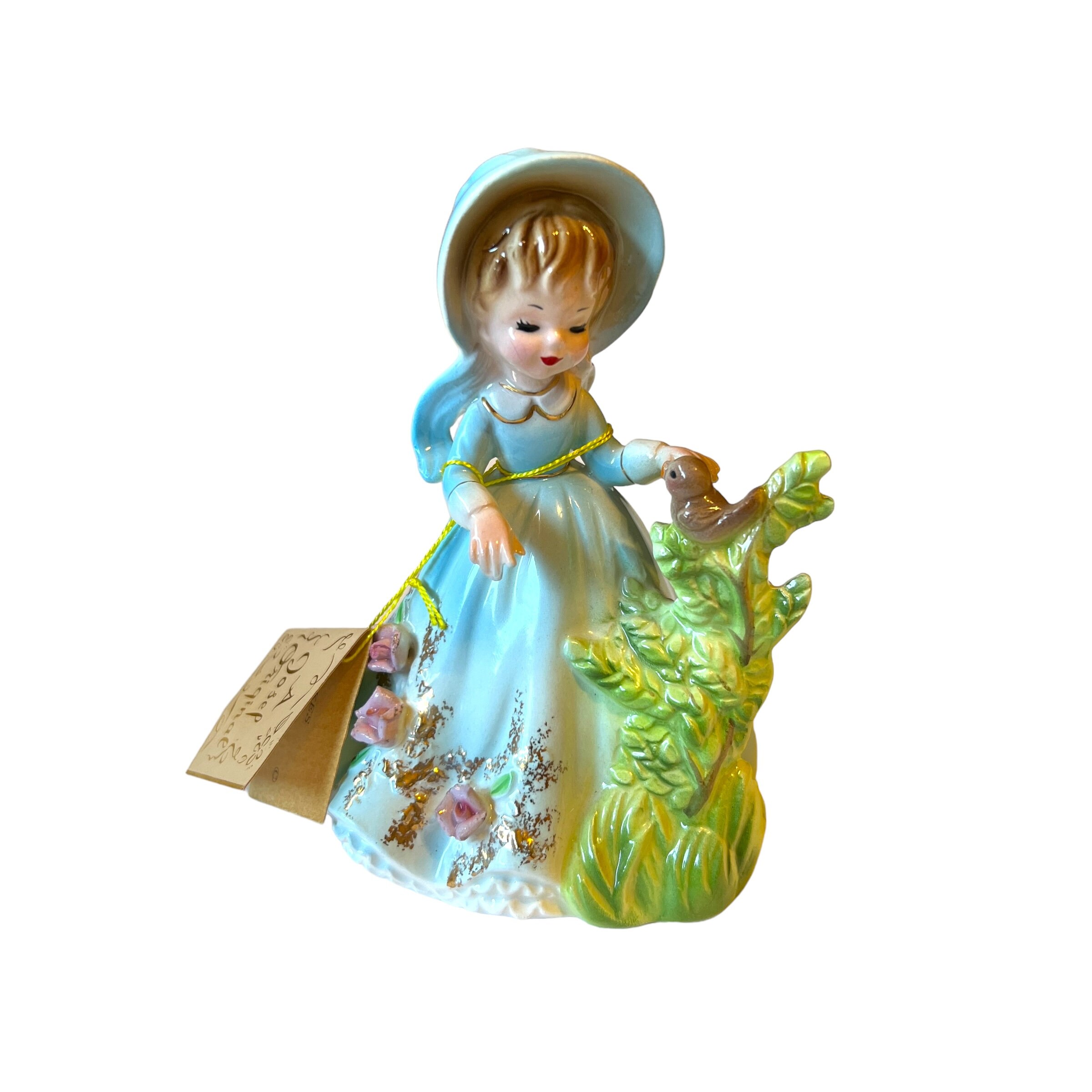 Josef Originals Colonial Days Series Ceramic Girl Figurine With