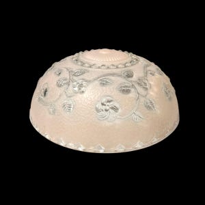 Art Deco Frosted Pale Pink Glass Ceiling Light Shade Cover 1930s