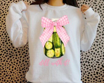 Girly Pickle PNG - Aquarell rosa Schleifendesign (Digitaler Download)