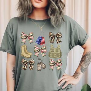 Coquette Military Bows PNG Design: American Flag, Boots (Downloadable File)