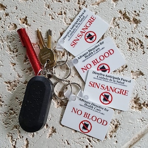 No Blood keychains,  jw  keychains,  JW Gifts