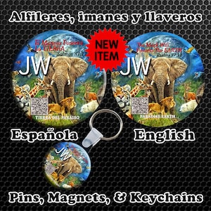 jw Paradise Earth Buttons and key chains