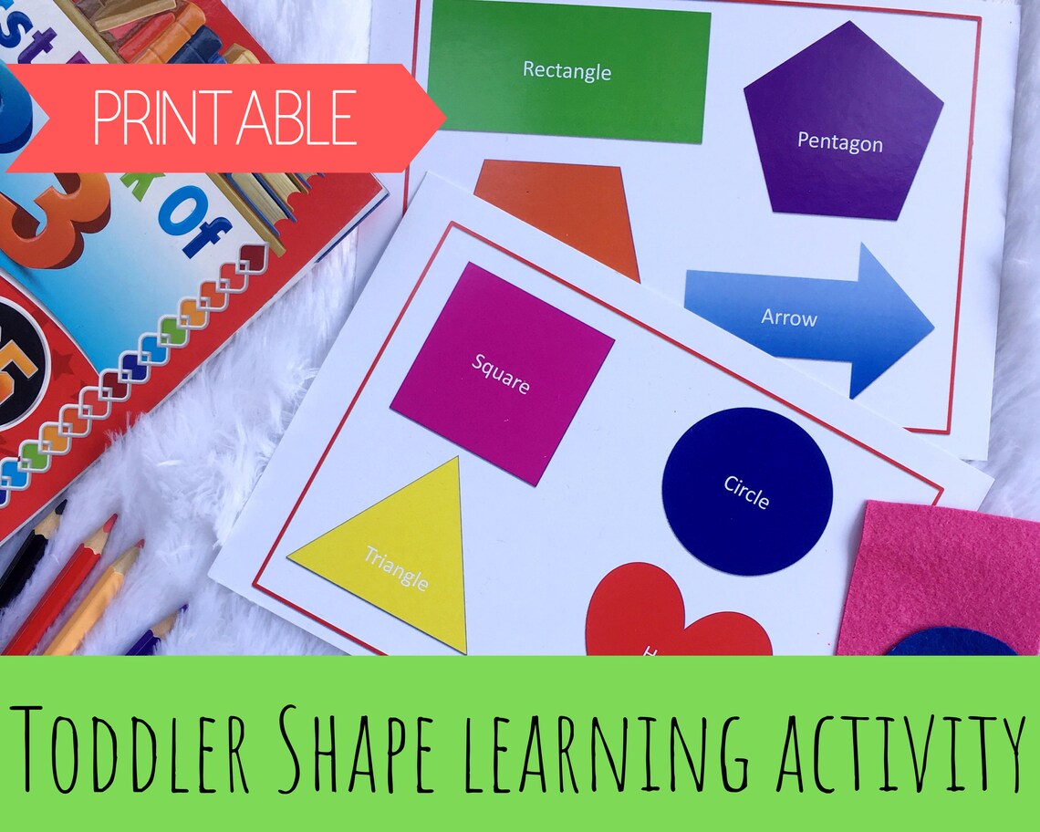 Shape Cards for Preschoolers Shape Cards for Kindergartener shape Card