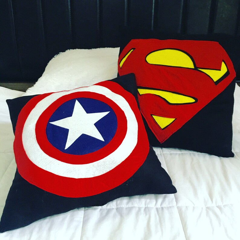 Kids Pillows For Boys Room Super Hero Pillows Throw Pillow Etsy