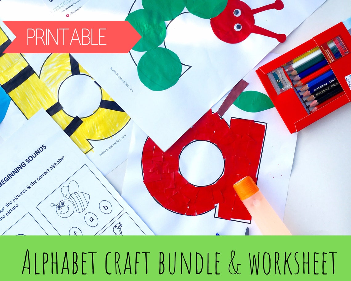 Preschool Learning Pack Printable for Toddlers Alphabet Print Learning Set Instant Download PDF ...