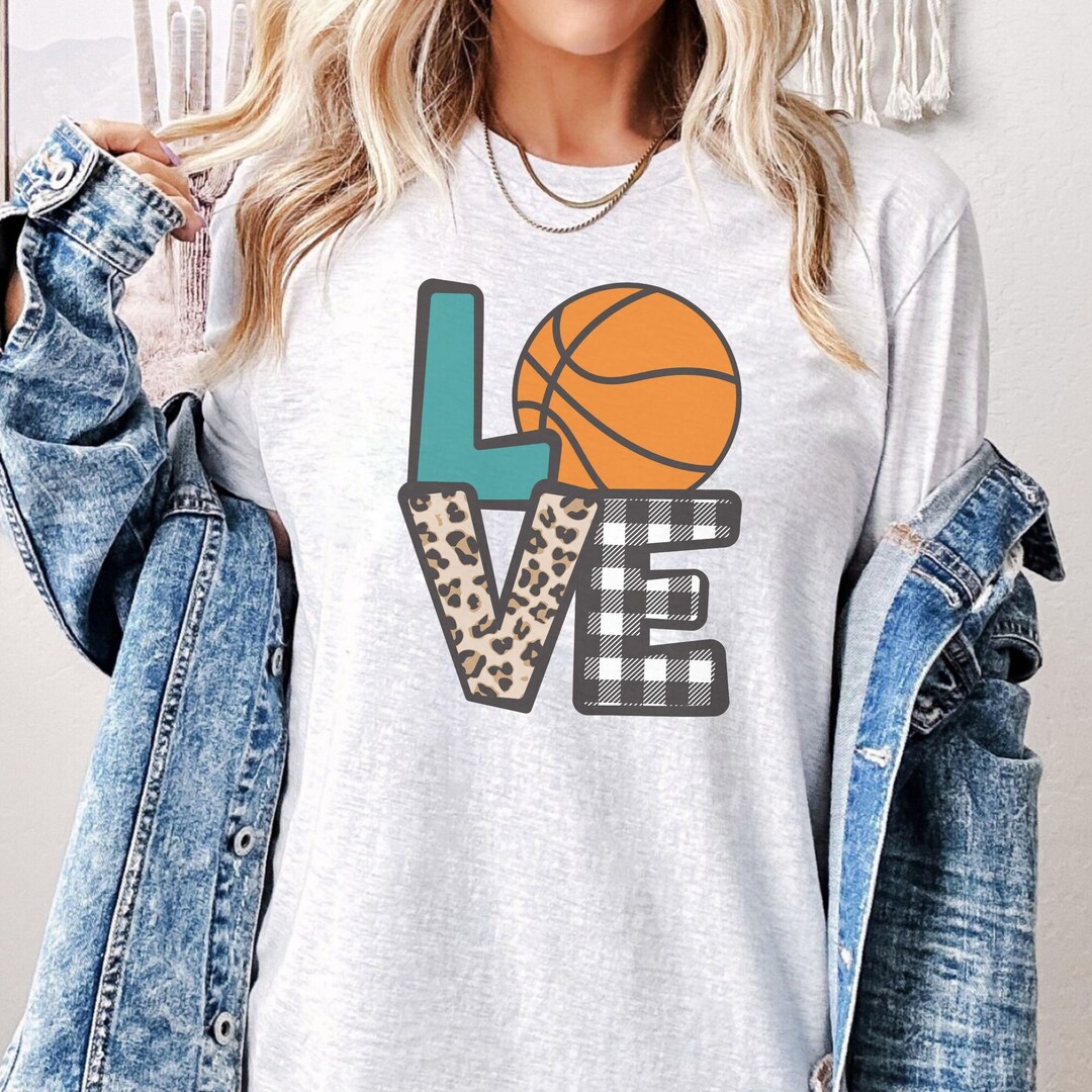 Love Basketball Shirt I Love Basketball Leopard Basketball Etsy
