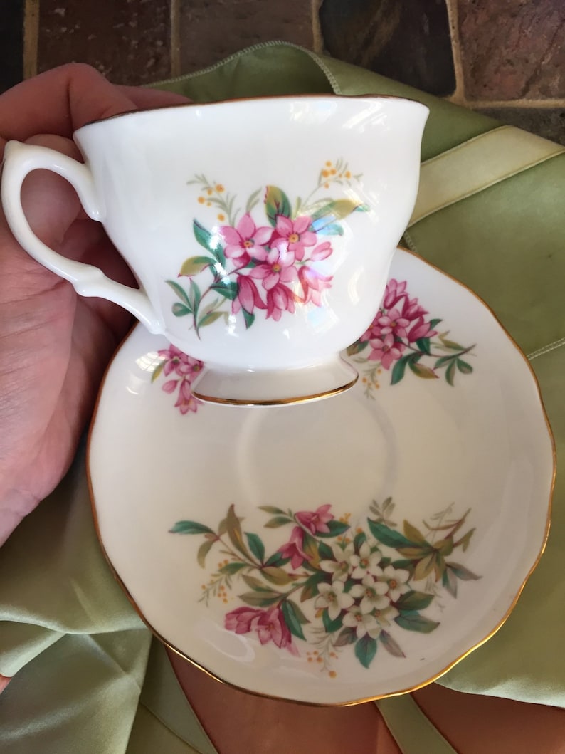 SALE Royal Osborne Fine Bone China Tea Cup and Saucer made Etsy