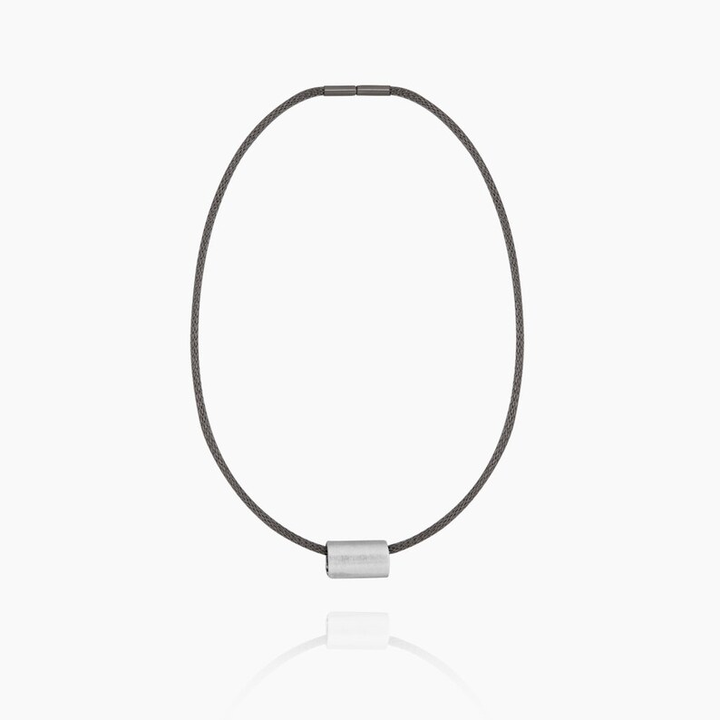 3mm 1845cm Steel Mesh Necklace Hallmarked in Ireland Medium Marquise Bead Pendant in solid sterling silver from the Geometric Collection
