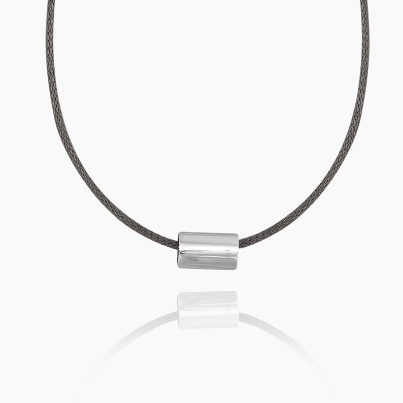 3mm 1845cm Steel Mesh Necklace Hallmarked in Ireland Medium Marquise Bead Pendant in solid sterling silver from the Geometric Collection