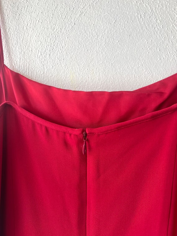 90s Red Silk Dress - Silk Slip Dress - Vintage Sl… - image 5