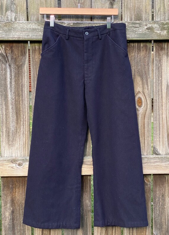 Vintage sailor pants - Vintage Navy Wool Pants - v