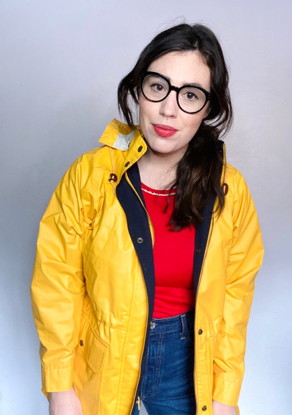 Vintage Yellow Rain Jacket - Yellow Rain Slicker -
