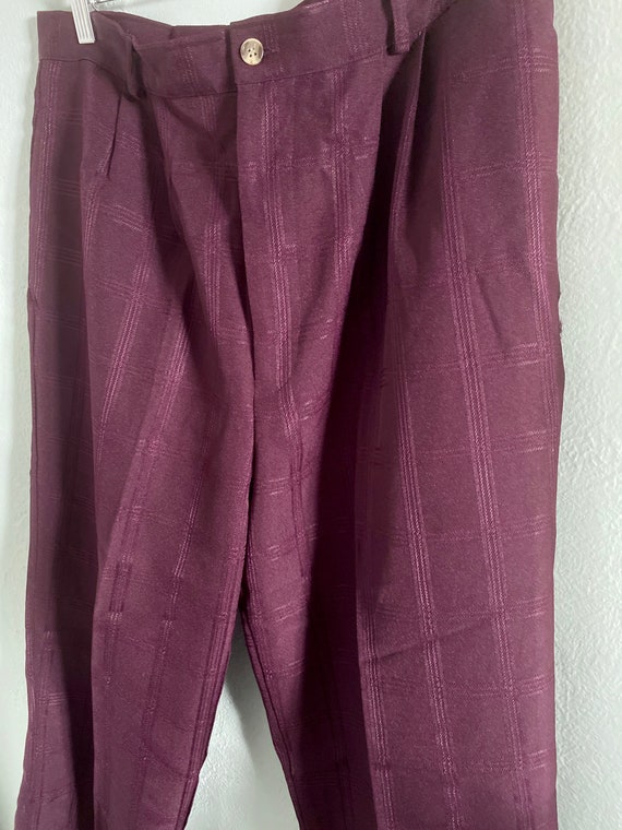 Vintage Plaid Pants - 70s Plaid Trousers - Vintag… - image 7