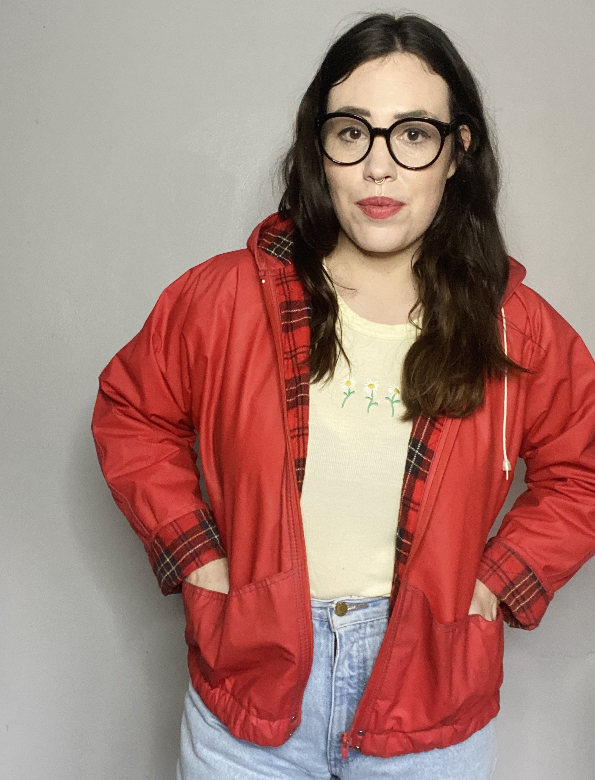 flannel lined rain slicker