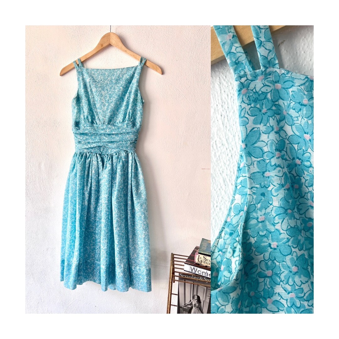 1950s Colorful Fruit Stripe Sun Dress | S/M