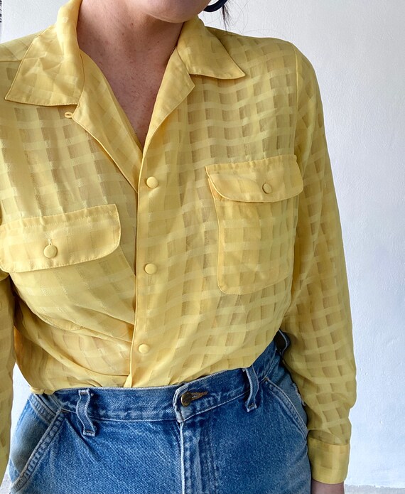 Vintage Checkered Shirt - Check Print Shirt - 90s… - image 2
