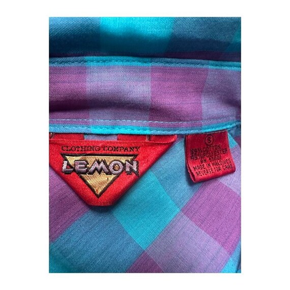 Vintage Collared Checked Button Up-Long Sleeve Sh… - image 4